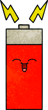 Bir insanın çizdiği pilin retro grunge desen karikatürü