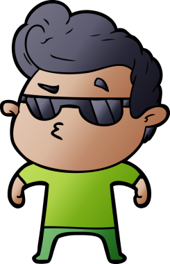 Bir insan tarafından çizilmiş havalı bir çizgi film.