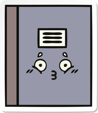 Bir insan tarafından çizilmiş şirin bir çizgi roman çıkartması.