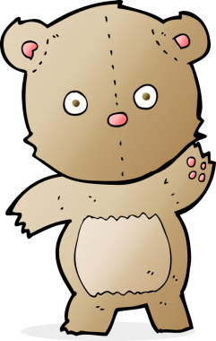 Bir insan tarafından çizilmiş oyuncak ayı.