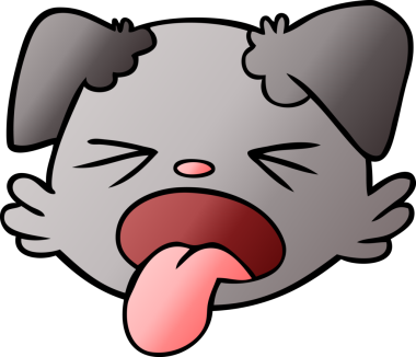 Bir insan tarafından çizilmiş bir köpek yüzü.