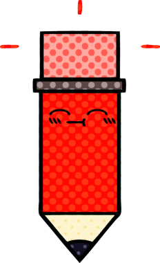 bir insan tarafından çizilmiş bir kalemin karikatürü.