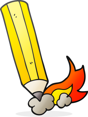 Bir insan tarafından hızlı çizilmiş el yazısıyla çizilmiş karikatür kalem.