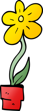 Bir insan tarafından çizilmiş karalama saksısı.