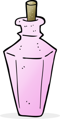 Çizgi film parfüm şişesi bir insan tarafından çizilmiş.