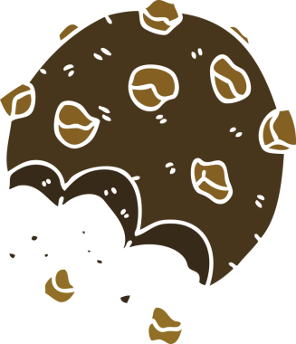 Bir insan tarafından çizilmiş garip bir çizgi film kurabiyesi.