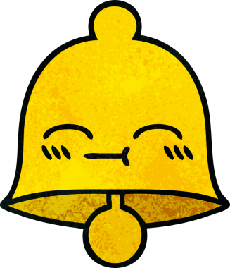 Bir insan tarafından çizilmiş eski grunge desenli bir çan.