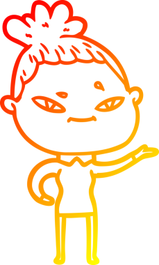 Bir insan tarafından çizilmiş bir karikatür kadın çizimi