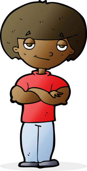 Bir insan tarafından çizilmiş kendini beğenmiş bir adam.