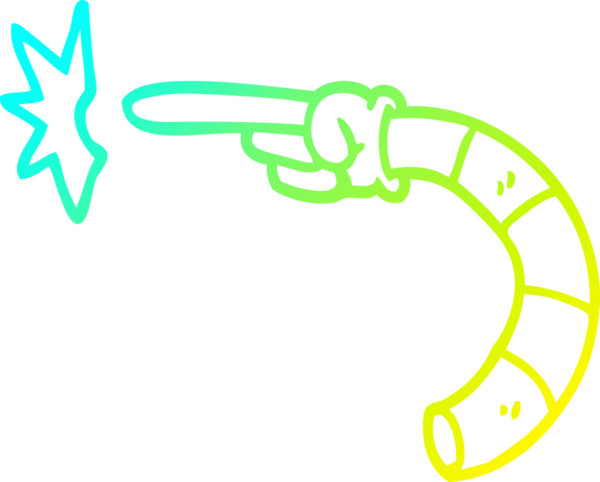 Bir insan tarafından çizilmiş bir çizgi filmin soğuk gradyan çizimi