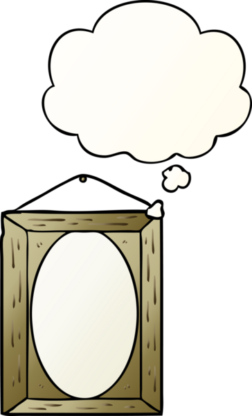 Düşünce baloncuğu olan resim çerçevesi bir insan tarafından çizilmiş düzgün eğimli biçimdedir