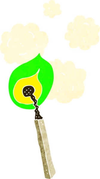 Bir insan tarafından çizilmiş karikatür yakma kibriti