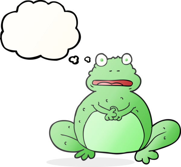 Bir insan tarafından çizilmiş serbest çizim baloncuklu kurbağa.