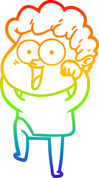 Bir insan tarafından çizilmiş mutlu bir adamın çizgi çizimi.