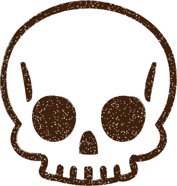 Ürkütücü Kafatası Kömürü Bir insan tarafından çizilmiş