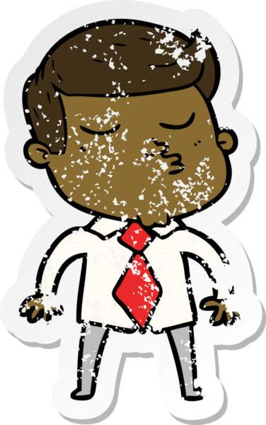 Bir insan tarafından çizilmiş karikatür mankeni adamın sıkıntılı çıkartması.