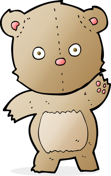 Bir insan tarafından çizilmiş oyuncak ayı.