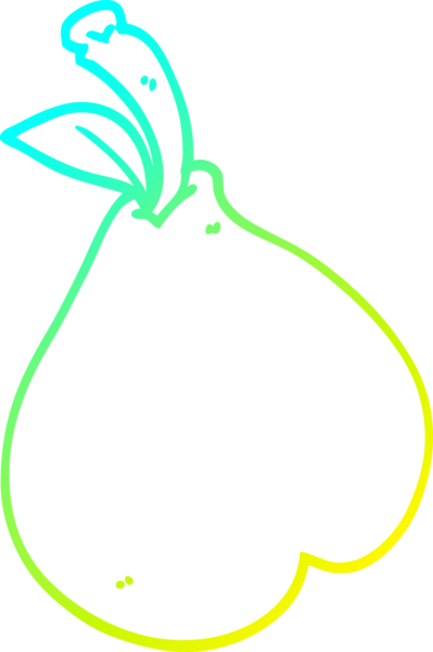 Bir insan tarafından çizilmiş sağlıklı bir armut çizgi çizimi.