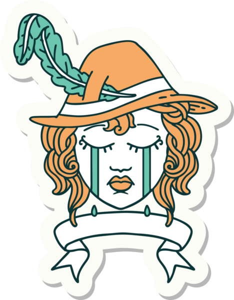 Ağlayan bir insan şairin çıkartması. Bir insan tarafından çizilmiş pankartıyla.