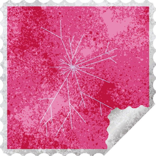 Bir insan tarafından çizilmiş çatlak ekran kare etiketi