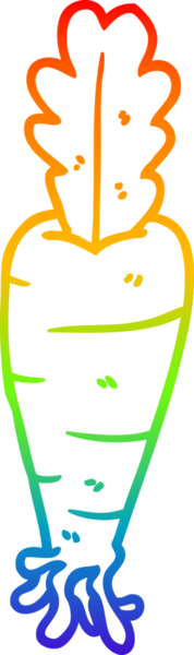 gökkuşağı gradyan çizgi çizimi bir insan tarafından çizilmiş havuç çizgi