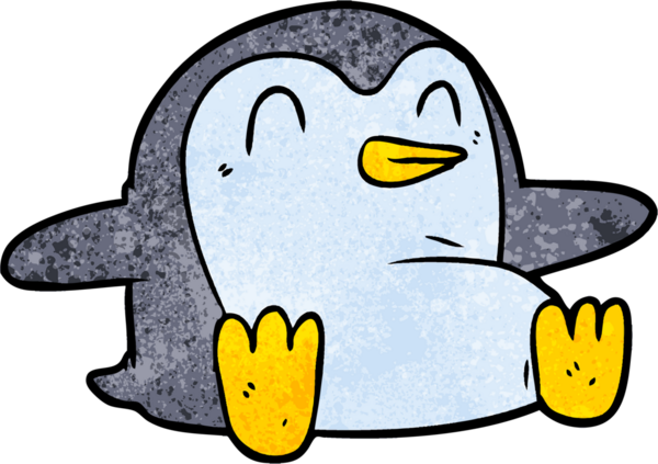 bir insan tarafından çizilmiş penguen çizgi filmi