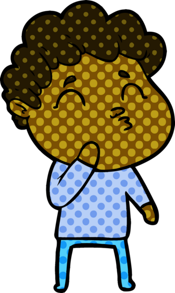 Çizgi film adamı somurtuyor Bir insan tarafından çizilmiş