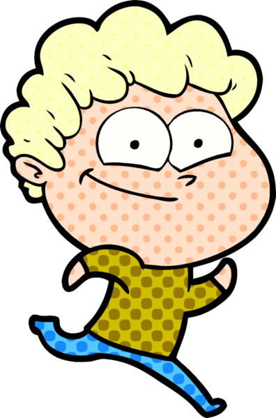 Bir insan tarafından çizilmiş mutlu bir adam.