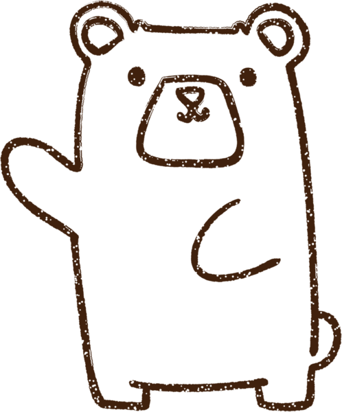 Dalgalı Ayı Kömürü Bir insan tarafından çizilmiş