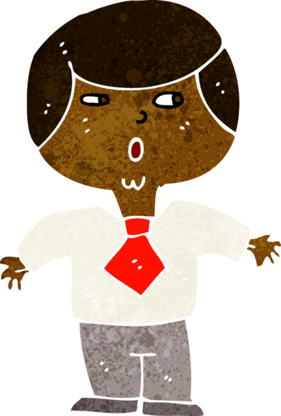 Bir insan tarafından çizilmiş, şok olmuş bir çocuk.