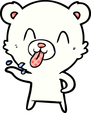 Bir insan tarafından çizilmiş kutup ayısı karikatürü