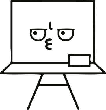 Bir insan tarafından çizilmiş beyaz bir karikatür.