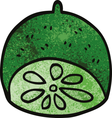 Bir insan tarafından çizilmiş karalama kireç meyvesi.