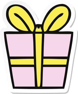 Bir insan tarafından çizilmiş garip bir el çizimi çıkartması.