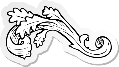 Geleneksel bir el çıkartması. Bir insan tarafından çizilmiş çiçek girdabı.