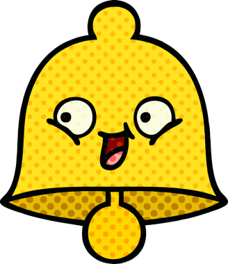 bir insan tarafından çizilmiş bir çanın çizgi roman tarzı