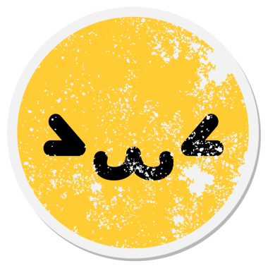 Bir insan tarafından çizilmiş sevimli hayvan yüzlü çember.