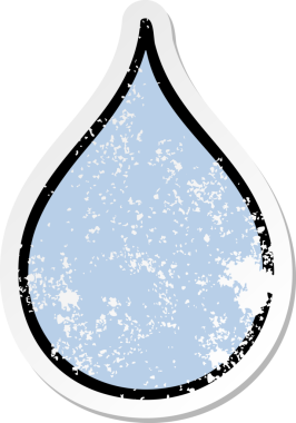 Bir insan tarafından çizilmiş garip bir el yağmur damlasının sıkıntılı çıkartması.