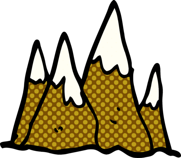 bir insan tarafından çizilmiş çizgi film karalama dağ aralığı