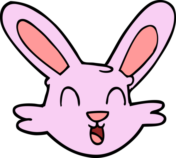 Bir insan tarafından çizilmiş şirin tavşan.