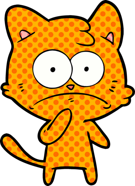 bir insan tarafından çizilmiş sinirli bir kedi.