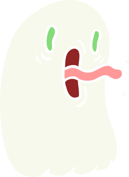 Bir insan tarafından çizilmiş kawai korkunç hayaletinin serbest çizimi.