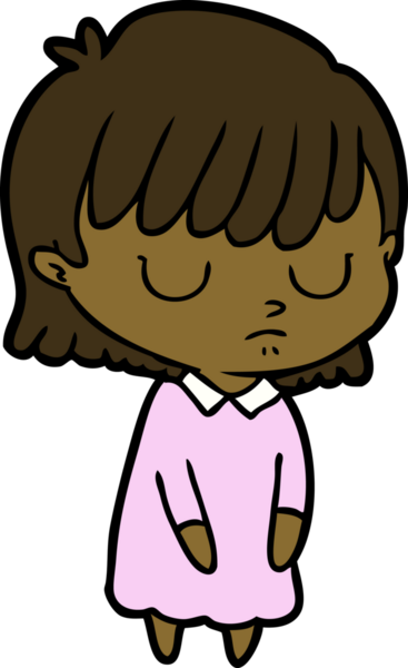 Bir insan tarafından çizilmiş karikatür kadın.