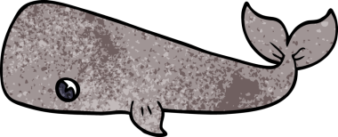 Bir insan tarafından çizilmiş karalama balinası.