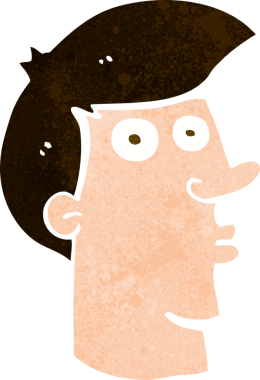 Bir insan tarafından çizilmiş, kafası karışmış bir adam.