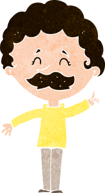 Bir insan tarafından çizilmiş bir fikri olan çizgi film adamı.