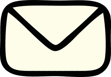 Bir insan tarafından çizilmiş kağıt bir zarfın çizgi roman tarzı karikatürü