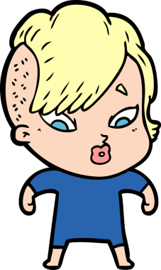 Bir insan tarafından çizilmiş bir karikatür.