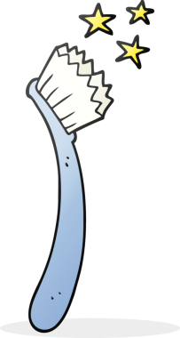 Bir insan tarafından çizilmiş serbest çizim diş fırçası.