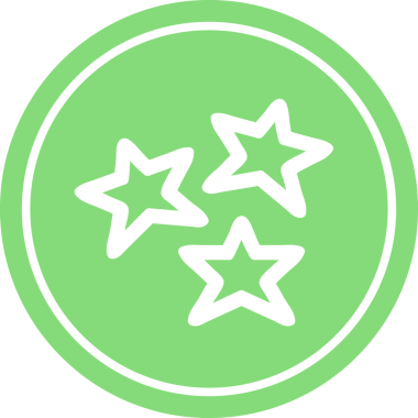 Bir insan tarafından çizilmiş dairesel simge şeklini alır.